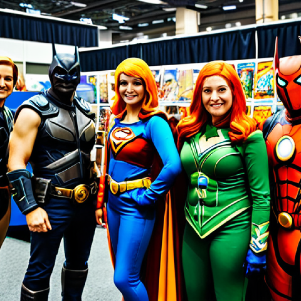 Bungaeman Cosplay at a Comic Convention**

"A diverse crowd at a vibrant comic convention, featuring a Bungaeman cosplayer in a detailed, handcrafted costume, fully clothed in the Bungaeman outfit. The background includes booths with comic books and merchandise, other cosplayers in various costumes. Shot with a professional photography style, perfect anatomy, well-formed hands, correct proportions, natural pose, high resolution, vibrant colors, safe for work, appropriate content, modest clothing, family-friendly event."

**