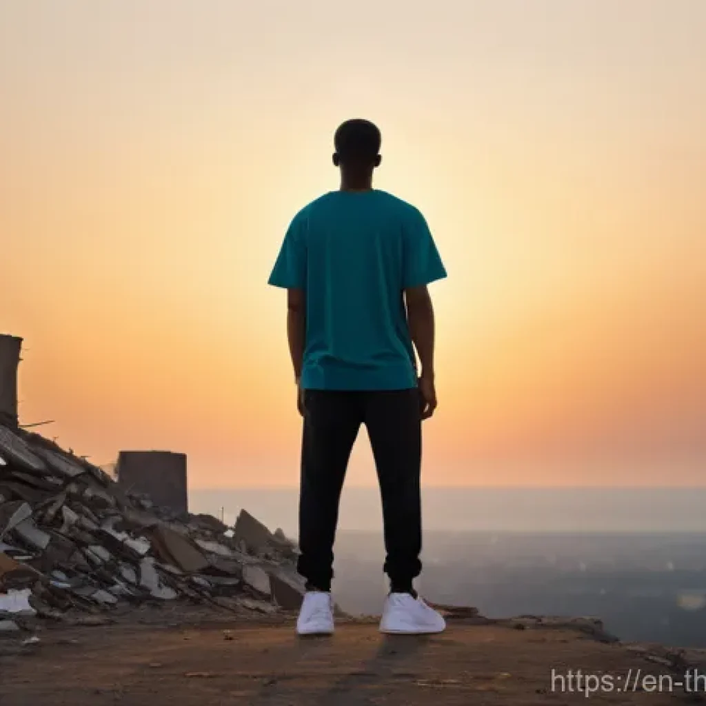 번개맨의 교훈적인 메시지 - **Prompt Title: Rising from the Rubble of Doubt**
    **Description:** A young adult, approximately ...