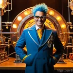 Home 20 번개맨 악당 캐릭터 번개박사 - **The Grand Unveiling of Dr. Thunder's Latest Contraption**
A flamboyant and theatrical Dr. Thun...
